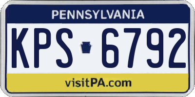 PA license plate KPS6792