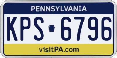 PA license plate KPS6796