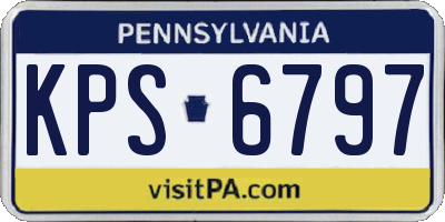 PA license plate KPS6797