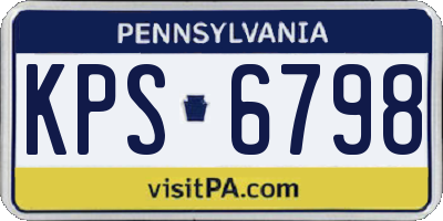 PA license plate KPS6798