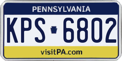 PA license plate KPS6802