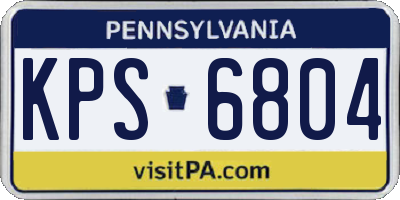 PA license plate KPS6804