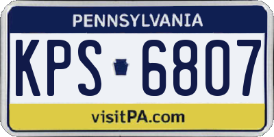 PA license plate KPS6807