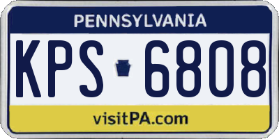 PA license plate KPS6808
