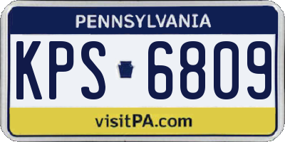 PA license plate KPS6809
