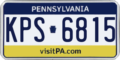 PA license plate KPS6815