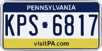 PA license plate KPS6817