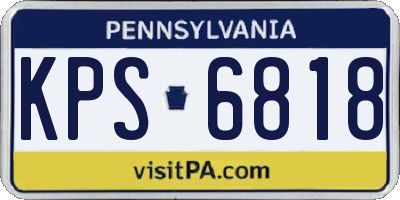 PA license plate KPS6818