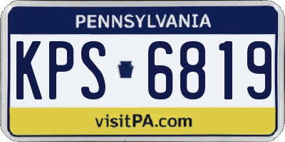 PA license plate KPS6819