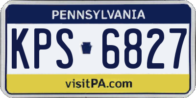 PA license plate KPS6827