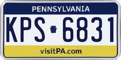 PA license plate KPS6831