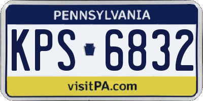 PA license plate KPS6832