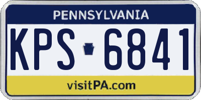 PA license plate KPS6841