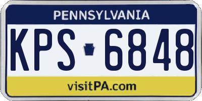 PA license plate KPS6848