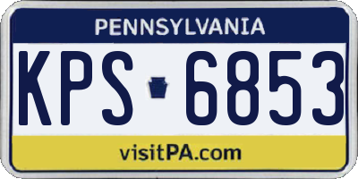 PA license plate KPS6853