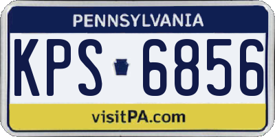 PA license plate KPS6856