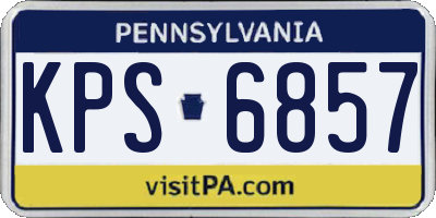 PA license plate KPS6857