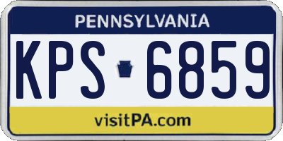 PA license plate KPS6859