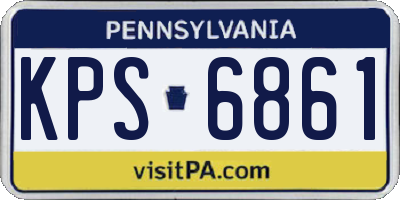 PA license plate KPS6861