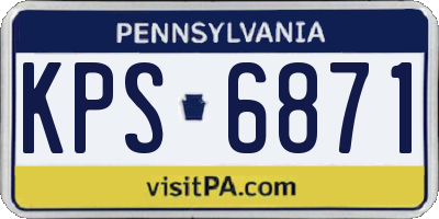PA license plate KPS6871