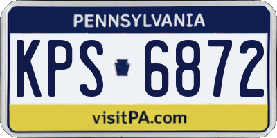 PA license plate KPS6872