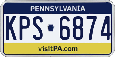 PA license plate KPS6874