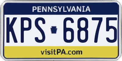 PA license plate KPS6875