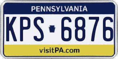 PA license plate KPS6876
