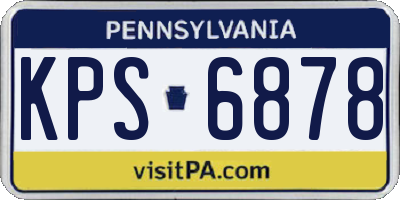 PA license plate KPS6878