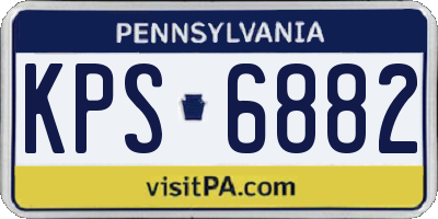 PA license plate KPS6882