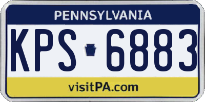 PA license plate KPS6883