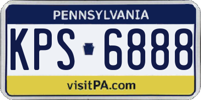 PA license plate KPS6888