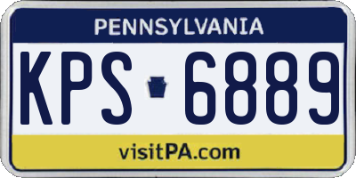 PA license plate KPS6889