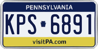 PA license plate KPS6891
