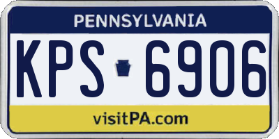 PA license plate KPS6906