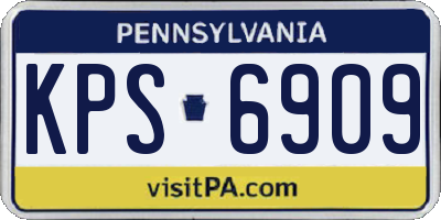 PA license plate KPS6909