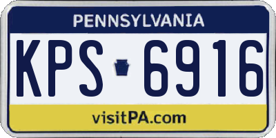 PA license plate KPS6916