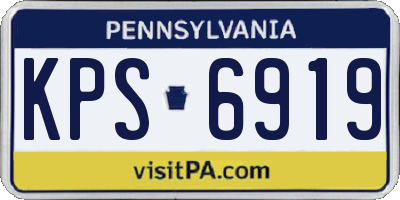 PA license plate KPS6919