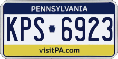 PA license plate KPS6923