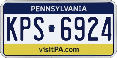 PA license plate KPS6924