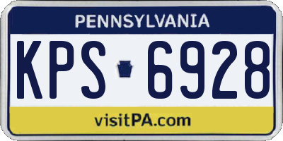 PA license plate KPS6928