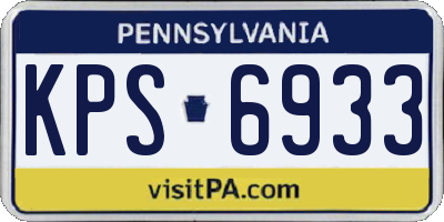 PA license plate KPS6933