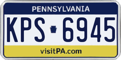 PA license plate KPS6945