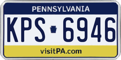 PA license plate KPS6946