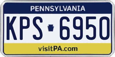 PA license plate KPS6950