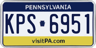 PA license plate KPS6951
