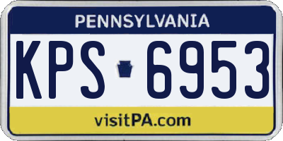 PA license plate KPS6953