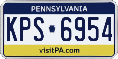 PA license plate KPS6954