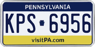 PA license plate KPS6956