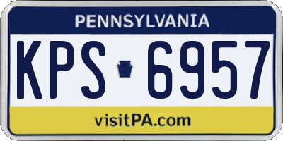 PA license plate KPS6957